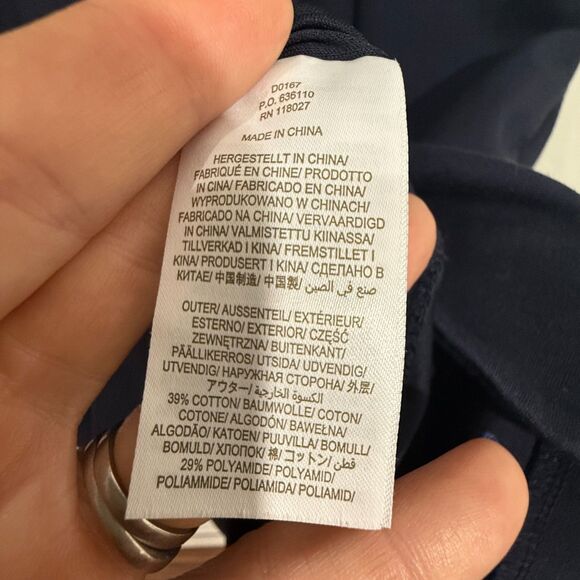 Boden Puff Shoulder Jersey Dress - Navy 8L - Picture 8 of 9